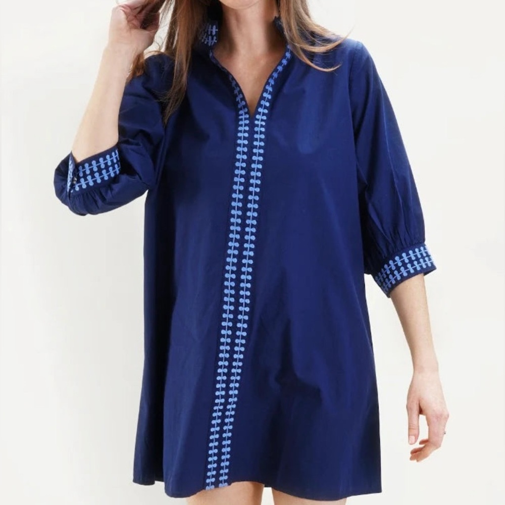 Women’s Campbell DressBlue Lightweight  with Patterned Accents size M